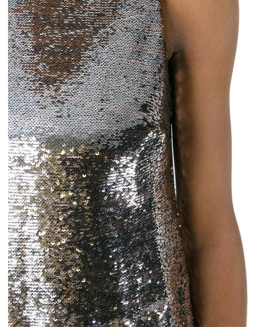 DIESEL Black Etuikleid D-Jettie Abito Kleid Metallic Silber