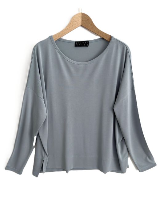 Zuckerwatte Blue Rundhalsshirt bequem und lässig, aus weicher Modalmischung