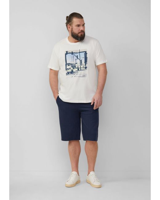 S.oliver Bermudas Bermuda aus Jaquard im Relaxed Fit in Blue für Herren