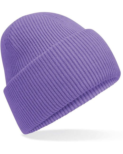 BEECHFIELD® Purple Bommelmütze Classic Engineered Deep Cuffed Beanie