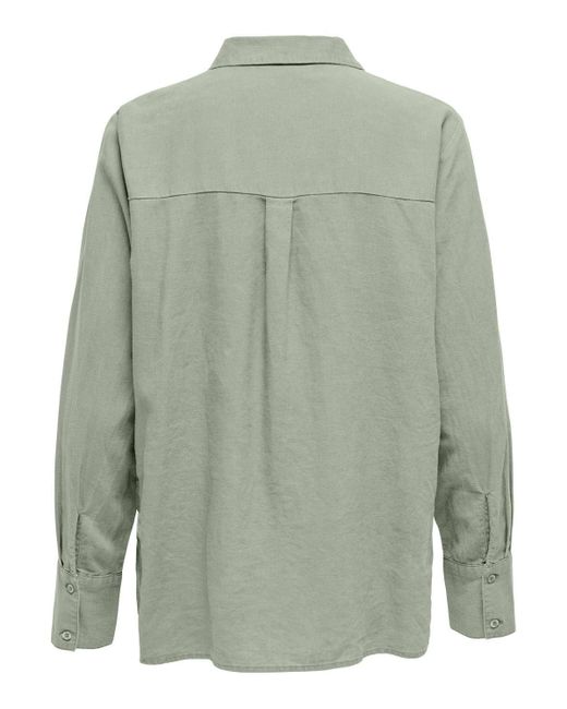 Jacqueline De Yong Green Blusenshirt Hemd Locker geschnittene Bluse Hemdkragen 7592 in Mint