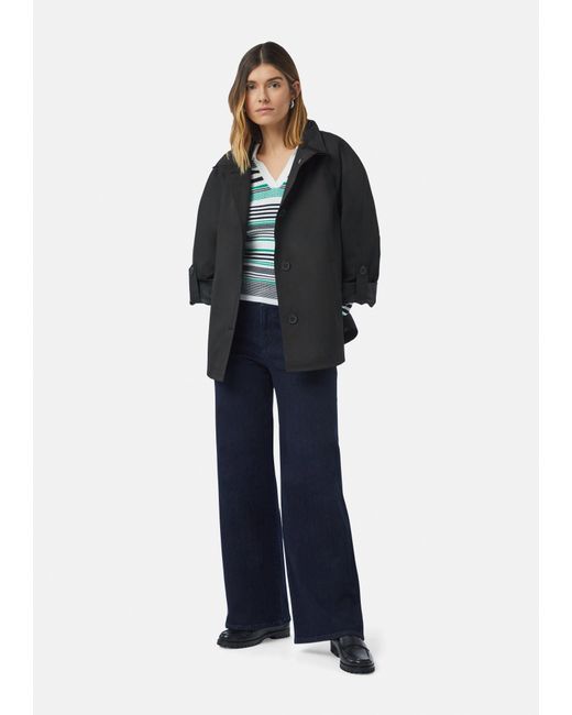 Comma, Black Kurzjacke Jacke in A-Shape mit Ärmel-Aufschlag