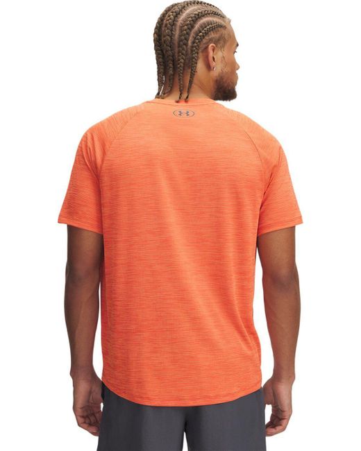 Under Armour ® Kurzarmshirt UA TECH TEXTURED SS in Orange für Herren