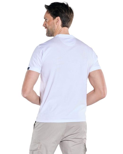 Engbers T-Shirt uni in White für Herren