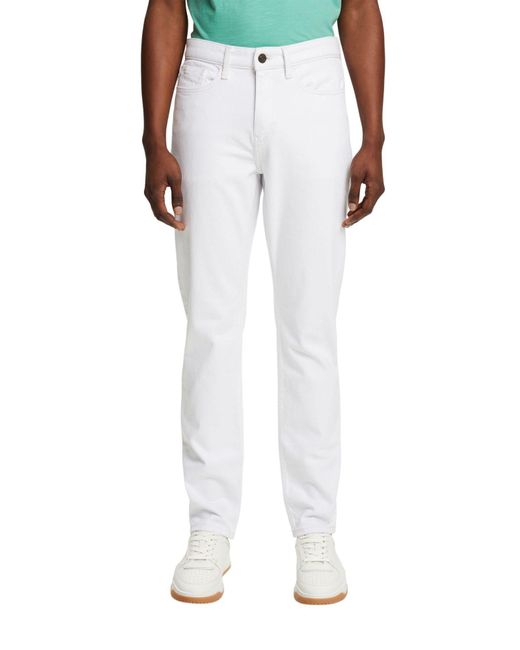 Esprit Slim-fit- Schmale Jeans mit mittlerer Bundhöhe in White für Herren