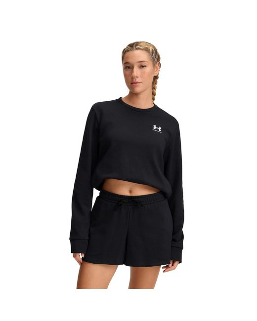 Under Armour Black ® Fleecepullover Pullover Rival Terry Crew 1389659