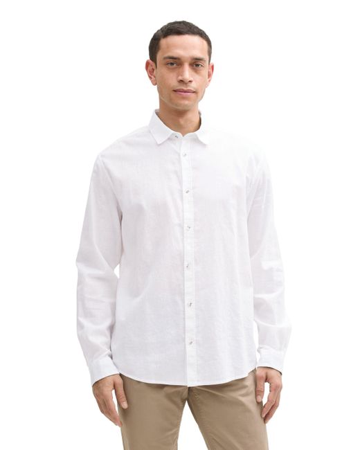 Tom Tailor Langarmhemd in White für Herren