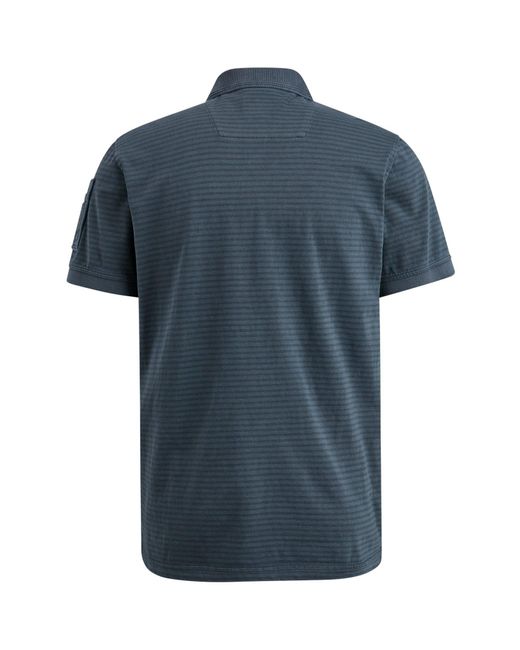 PME LEGEND Poloshirt Short sleeve polo Melange striped in Blue für Herren