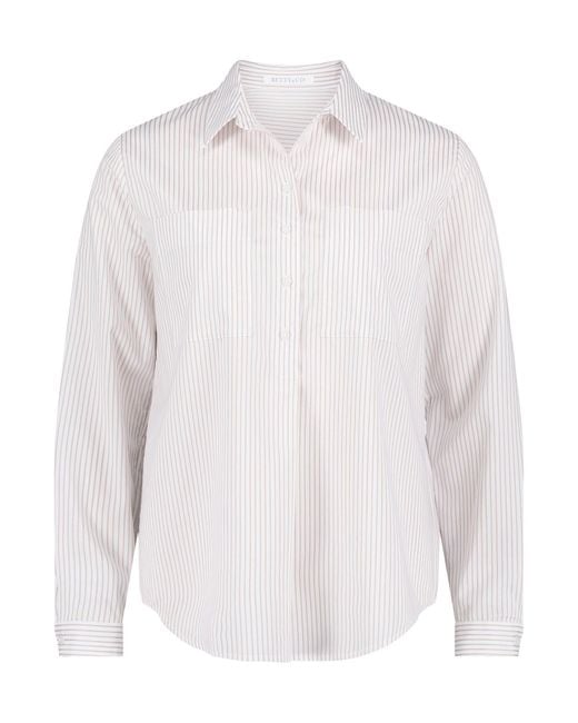 BETTY&CO White Langarmbluse Langarm-Bluse