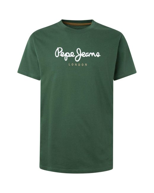 Pepe Jeans T-Shirt Baumwolle EGGO N (Packung, 1er Pack) in Green für Herren