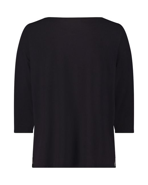 Betty Barclay Black T-Shirt mit Aufdruck (1-tlg) Glitzersteine