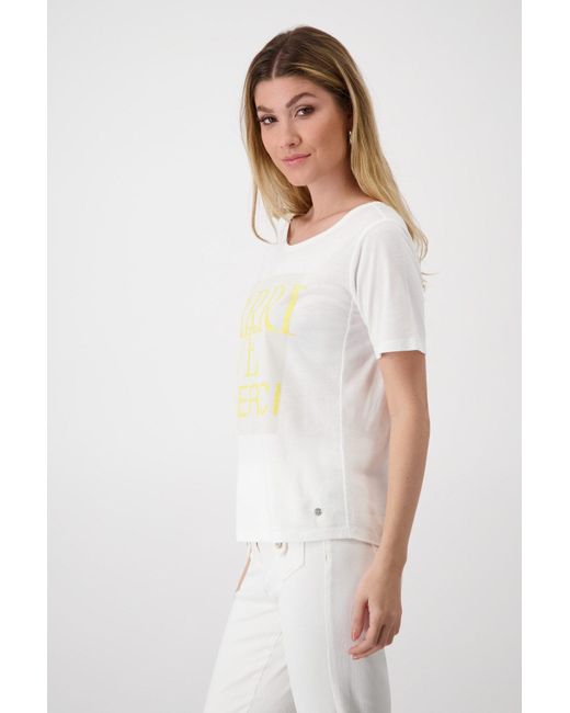 Monari White Kurzarmhemd T-Shirt