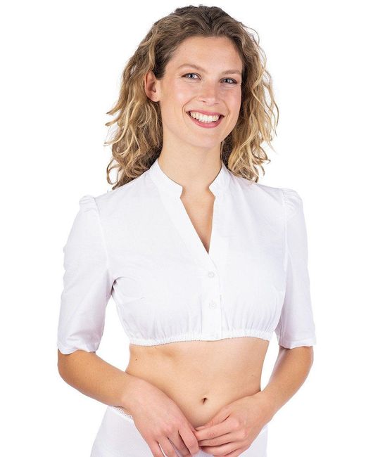 MELEGA White Dirndlbluse