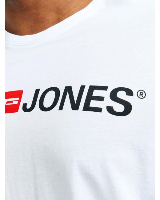 Jack & Jones T-Shirt Basic in tollen Farben bis 8XL in White für Herren