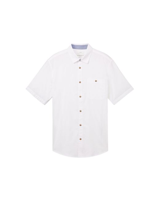 Tom Tailor Kurzarmhemd in White für Herren