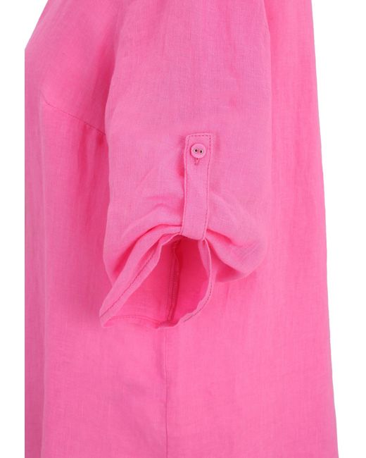 Doris Streich Pink Kurzarmbluse Bluse