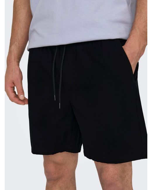 Only & Sons Sweatshorts Shorts Bermuda Pants Sommer Hose 7318 in Schwarz in Black für Herren