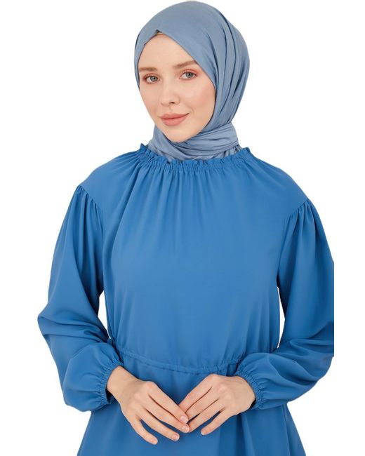 Armine Blue Langarmbluse Armine Bluse, Premium Qualität, Zweifarbig Oberteile, Mans