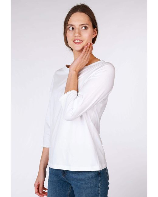 Deerberg White Langarmshirt Merel Bio-Baumwolle