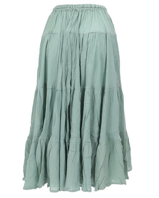 Guru-Shop Green Minirock Boho Stufenrock, Maxirock Sommerrock,.. alternative Bekleidung