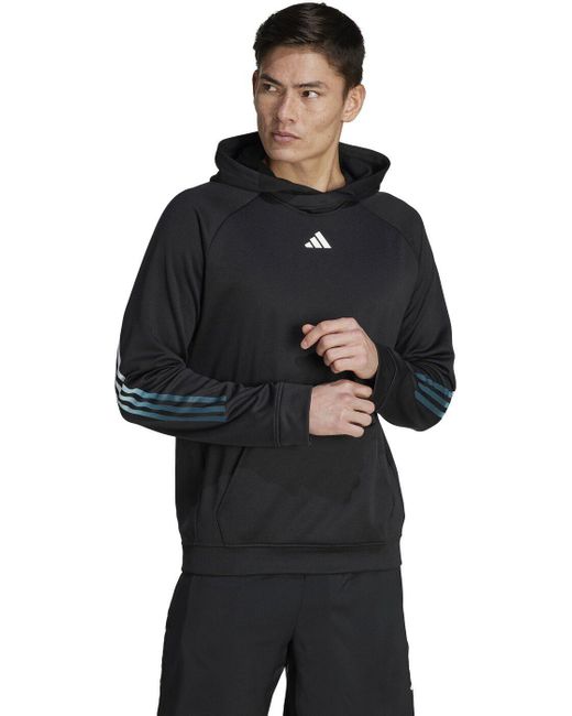 Adidas Kapuzensweatshirt TI 3S HOODIE BLACK/ARCNGT/WHITE für Herren