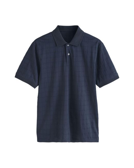 Next Lässiges Poloshirt mit vertikaler Struktur (1-tlg) in Blue für Herren