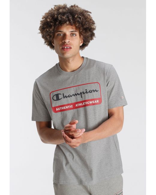 Champion Graphic Shop Crewneck T-Shirt in Gray für Herren