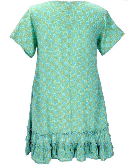 Guru-Shop Green Midikleid Boho Strandkleid, Minikleid