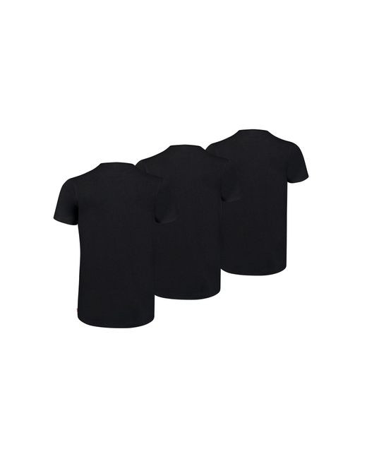 Levi's Levi's® Poloshirt MEN SOLID CREW 3P ECOM (Packung, 3-tlg., 3er-Pack) in Black für Herren