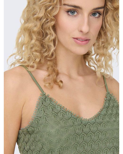 ONLY Green Spaghettitop ONLPATRICIA SINGLET JRS