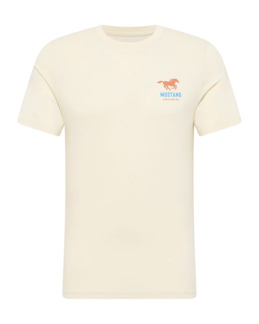 Mustang Kurzarmshirt T-Shirt in Natural für Herren