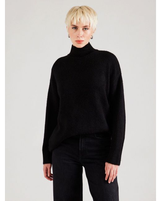 Vero Moda Black Stehkragenpullover (1-tlg) Plain/ohne Details