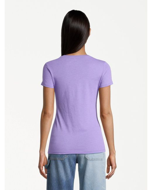 Aéropostale Purple T-Shirt (1-tlg) Plain/ohne Details