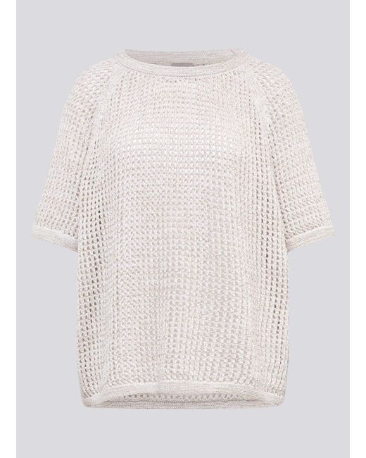 Rabe White Strickpullover Strick in luftiger Netzoptik
