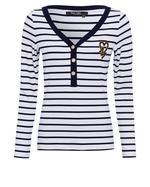 MARC AUREL Blue Langarmshirt