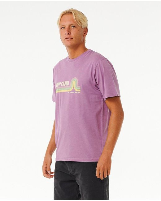 Rip Curl Print- Surf Revival Mumma Kurzärmliges T-Shirt in Purple für Herren