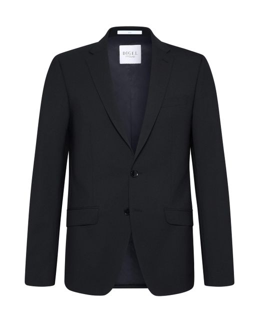 DIGEL Anzugsakko Allan (1-tlg., Polyester- Schurwollmix) Touching Buttons in Gray für Herren