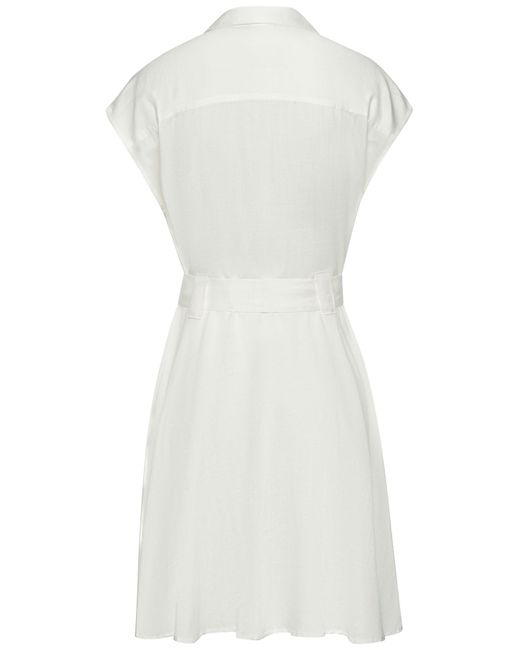 Lascana White Hemdblusenkleid (mit Bindegürtel) aus Leinenmix