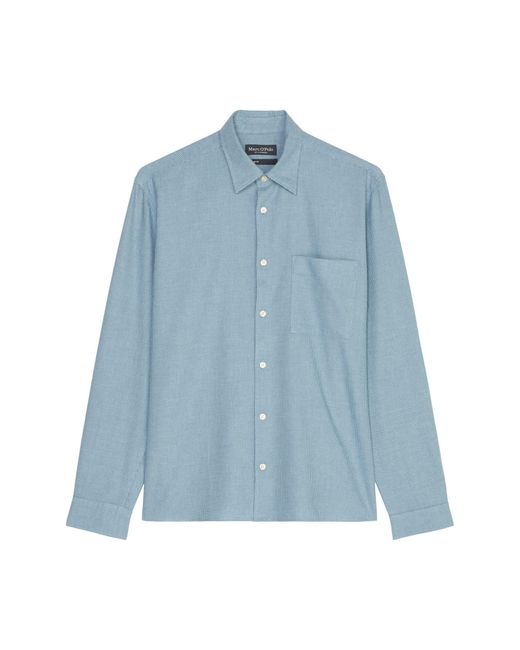 Marc O' Polo Langarmhemd In softer, leichter Flanell-Qualität in Blue für Herren