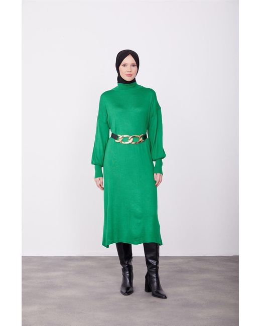 Armine Green Maxikleid Armine Unterkleid Lang, Langlebige Qualität Kleid Shapewear Dame