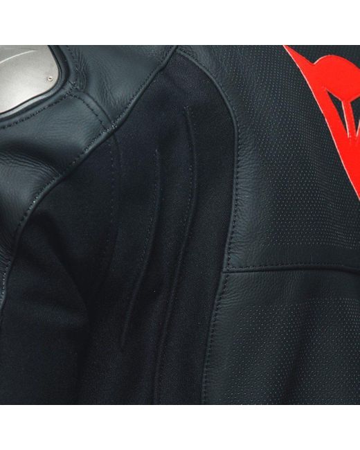 DAINESE Motorradjacke Sportiva Perforierte Motorrad Lederjacke Perforiert in Black für Herren