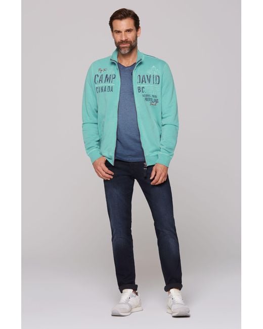 Camp David Sweatjacke mit Stehkragen in Green für Herren
