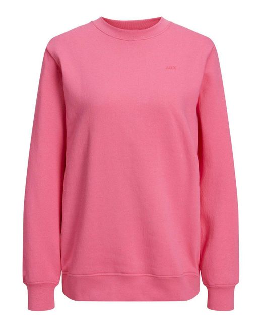 Jack & Jones Pink Sweatshirt JXABBIE RLX LS EVERY CREW SWT NOOS