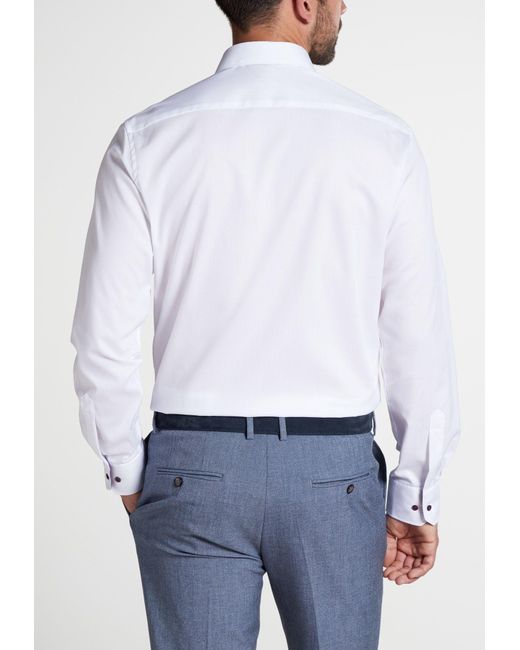Eterna Langarmhemd in White für Herren