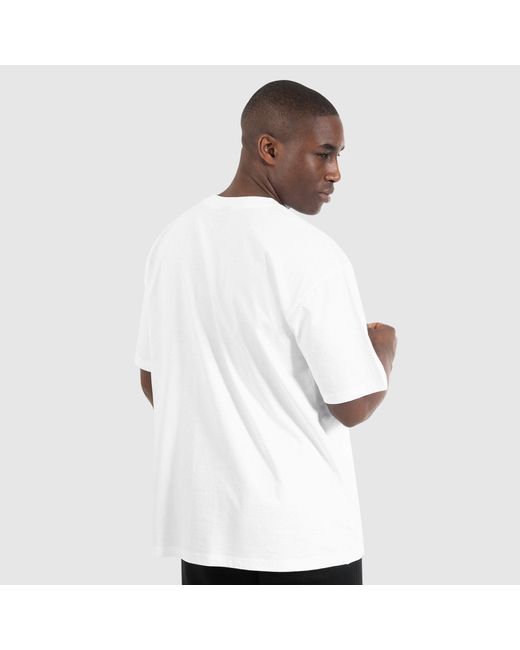 Smilodox T-Shirt Blake Oversize, 100% Baumwolle in White für Herren
