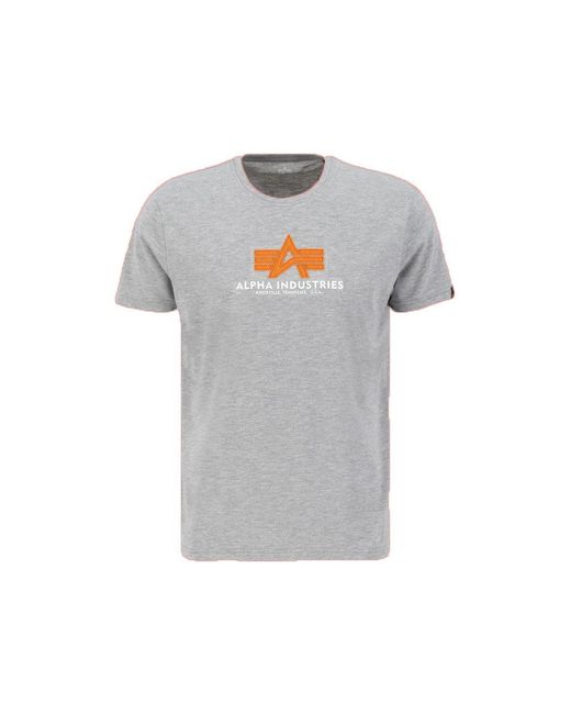 Alpha Industries Shirt Basic T Rubber (1-tlg) in Gray für Herren