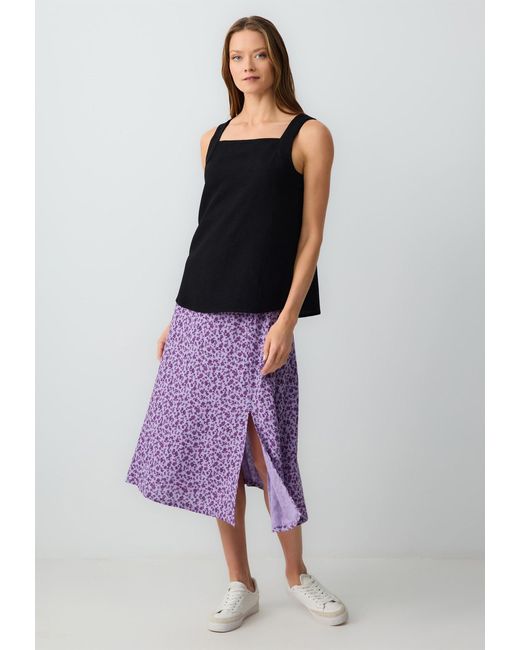 Jimmy Key Purple Minirock Losse geweven lila rok