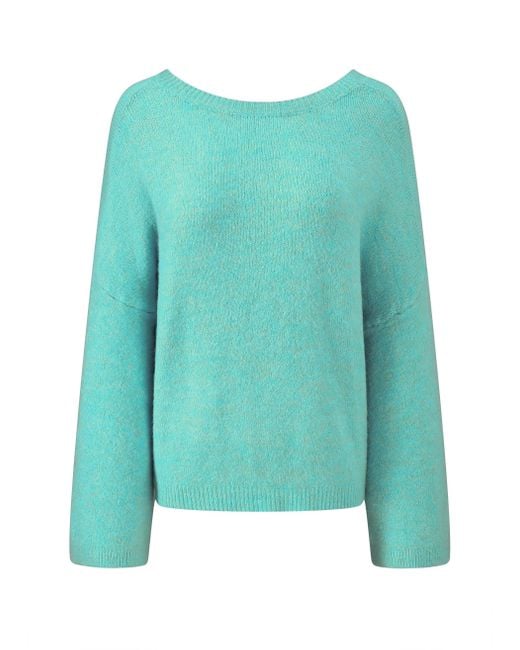 SassyClassy Blue Ückenfrei Strickpullover Streifenmuster Cut-Out gestreiften Pullover mit tiefem Rückenausschnitt