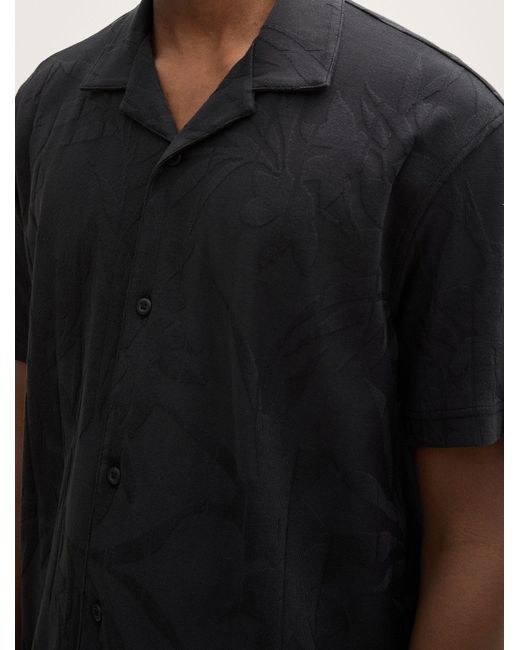 Tom Tailor Relaxed Fit Resort Kurzarmhemd in Black für Herren