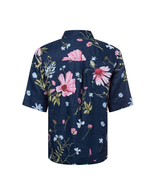 Franco Callegari Blue Shirtbluse